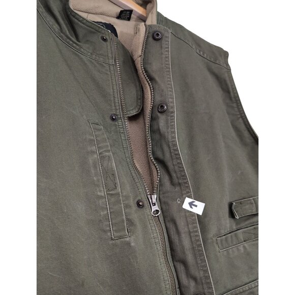 RedHead Utility Vest Mens 2XL Green Fleece Lined Hunting Camping Outdoor Travel - Picture 7 of 11